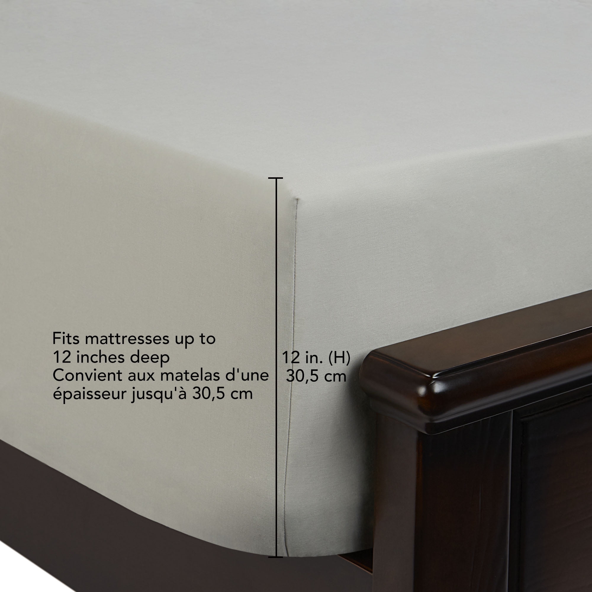 Drap-housse Colombe Mainstays, 1 place Contexture de 180 fils