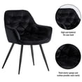 thumbnail image 5 of KEIVVAKN Dining Room Set of 4 Velvet Black Chairs Modern Kitchen Living Room Armchairs, 5 of 9