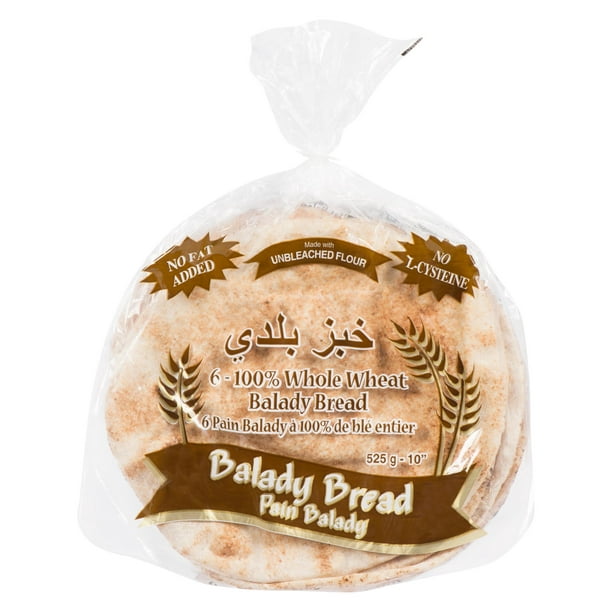 Pain au blé entier Balady de Byblos Bakery de 10 po