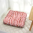 thumbnail image 3 of I Love Strawberries Pillow&nbsp;– 22x22 Inch Large Floor Cushion, Dutch Velvet, Red Berry Pattern for Meditation, Yoga & Kids Room, 3 of 7