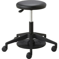 Safco Products Foot Pedal Lab Stool 3437BL Black Vinyl