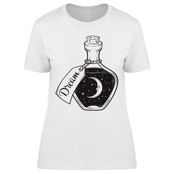 Hand Drawn Dream In Bottle T-Shirt Women -Image by Shutterstock, Female 3X-Large