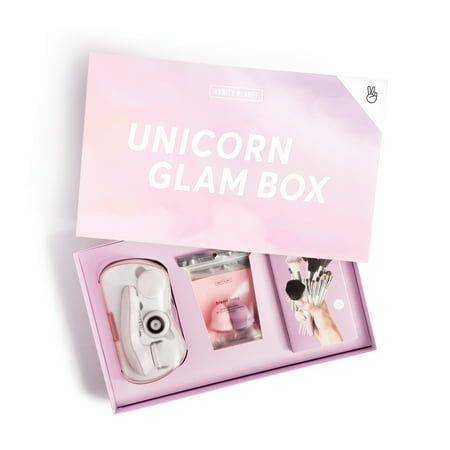 Vanity Planet Unicorn Glam Box Skin Care and Makeup Set, Pink
