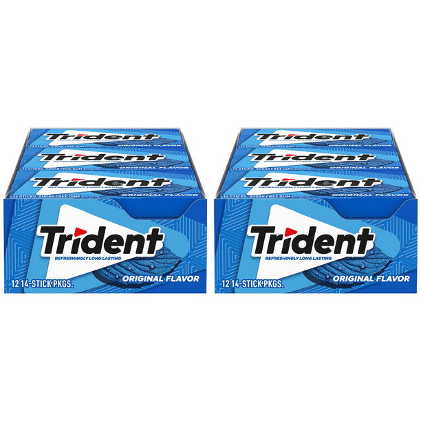 Trident Original Sugar Free Gum, 24 Packs of 28 Pieces (336 Total