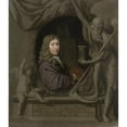 thumbnail image 2 of Michiel Van Musscher 20x22 Black Ornate Framed Double Matted Museum Art Print Titled: Self-Portrait (1685), 2 of 5