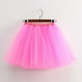 thumbnail image 4 of DuoJiaJ Tutu Skirts for Women A-Line Layered Knee Length Skirts Casual Vintage Princess Puffy Skirt,Pink S, 4 of 5