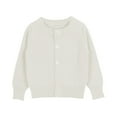 thumbnail image 2 of XQYLOS Toddler Boys Girls Crewneck Cardigan Sweater, Long Sleeve Button Down Knit Top, Cotton School 𝖴niform Outwear for Kids Casual and School Activities, Comfortable and Warm, 2 of 6