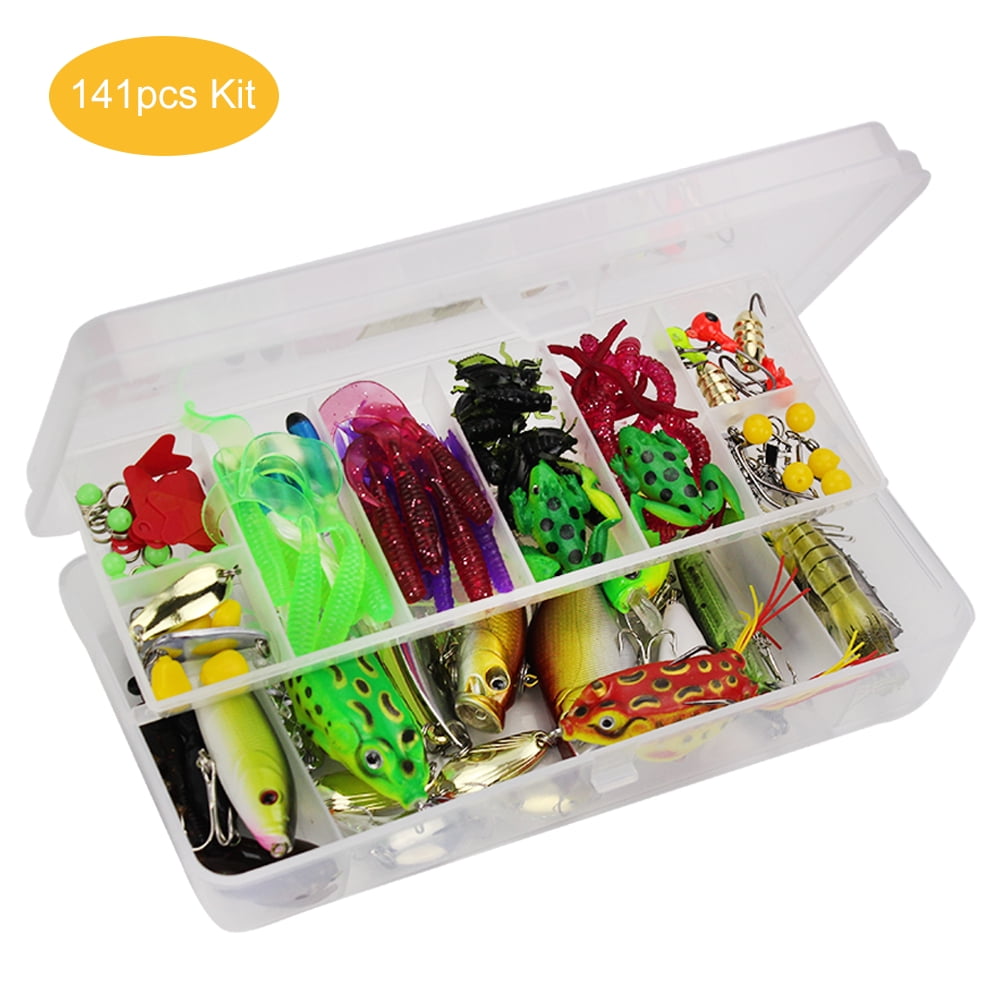 141pcs Fishing Accessories Kit Fishing Lures Baits Crankbait Swimbaits