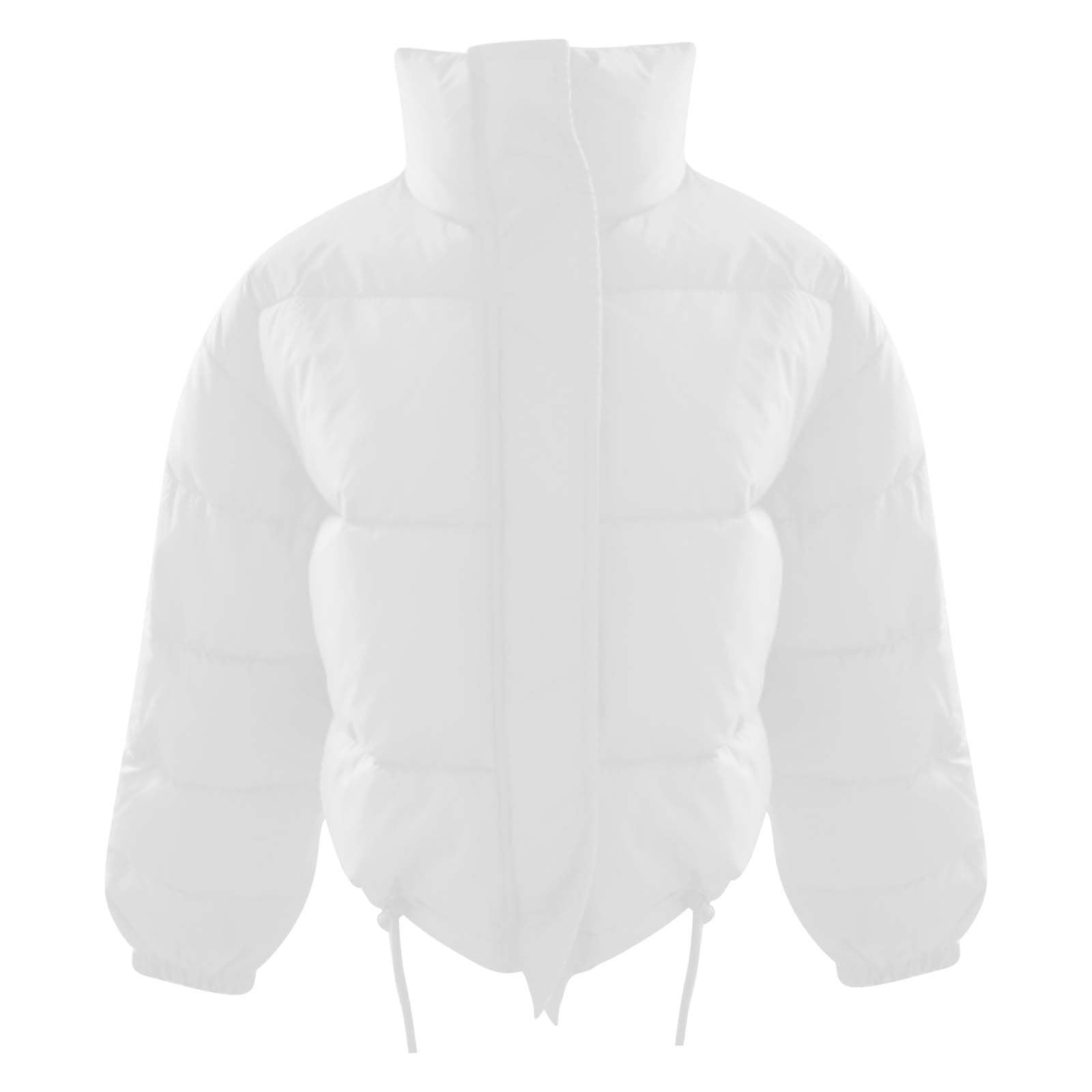 Uooqdmx Puffer Jacket Womens Cropped Jacket Solid Color