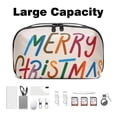 thumbnail image 3 of Christmas Oxford Fabric Digital Pouch for Electronic Devices, Waterproof Travel Case for Cell Phone Charger, Hard Drive, and Cords - 5.9x9.44x3.14 inches, 3 of 6