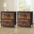 thumbnail image 2 of Simenmax Nightstand Set 2, 2 Drawer Dresser for Bedroom, Bedside Furniture, End Table for Bedroom, Closet, Entryway, Brown, 2 of 8