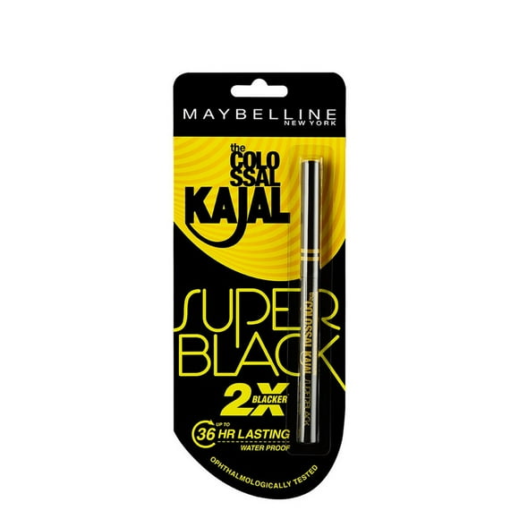 Maybelline New York New The Colossal Kajal - Super Black (2X Blacker) Waterproof 16Hours Intense