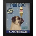 thumbnail image 2 of Fab Funky 15x18 Black Modern Framed Museum Art Print Titled - Pug, Fawn, Ice Cream, 2 of 5