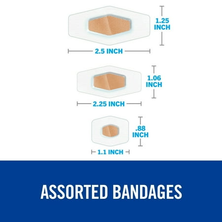 Nexcare Waterproof Clear Bandages, Assorted Sizes, 50 Count