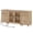 Oak, variant on Kitchen Buffet Sideboard Cabinet with 2 Glass Doors, Mid-Century Cupboard & End Table with Charging Station, 3-in-1 Console Table Entertainment Center for Living Room and Dining Room, Oak