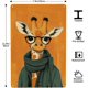 thumbnail image 4 of Letreros metálicos de jirafa con gafas y bufanda, decoración de pared de hojalata de 30 x 20 cm, 4 of 8