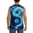 thumbnail image 4 of Fotbe Men's Blue Yin And Yang Print Men's Sleeveless Muscle Tank Tops Casual T-Shirts for Gym Workout Beach-Large, 4 of 8