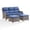 Gray/Blue, variant on Jentlehouse Outdoor Patio Sofa set with Ottomans,All-Weather Wicker Rattan Patio 3-seat Couch with Thick Cushions and High Back,Outdoor Sectional Sofa Set for Lawn Balcony Garden