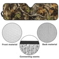 thumbnail image 6 of Uorisanigo Windshield Sun Shade for Jeep Wrangler, Gladiator, Renegade, FJ Cruiser, Foldable Camo Hunting Wood Windshield Sun Visor Blocks UV Rays Front Window Sunshade, 6 of 7