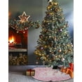 thumbnail image 3 of Pink Christmas Tree Christmas Tree Skirt 36 Inches Large Christmas Skirt Tree, Winter Balls Snowflake Xmas Tree Tree Skirt Christmas Decorations for Fireplace Party Holidays Indoor Outdoor, 3 of 7