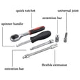 thumbnail image 3 of 46pcs 1-4-Inch Socket Ratchet Wrench Combination Tool gelon Kit | For Repairing, Hand Toogelon, Combination, Wrenches, Sockets, Ratchet, Vehicle Maintenance & Repair Tool Kit | Bit Set, 3 of 5