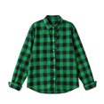 thumbnail image 6 of TGSLY Girls' Plaid Button Down Shirts Lightweight Soft Henley Long Sleeve Tops Relaxed Fit Casual Fall Regular Shoulder Blouses 14-16 Years, 6 of 7