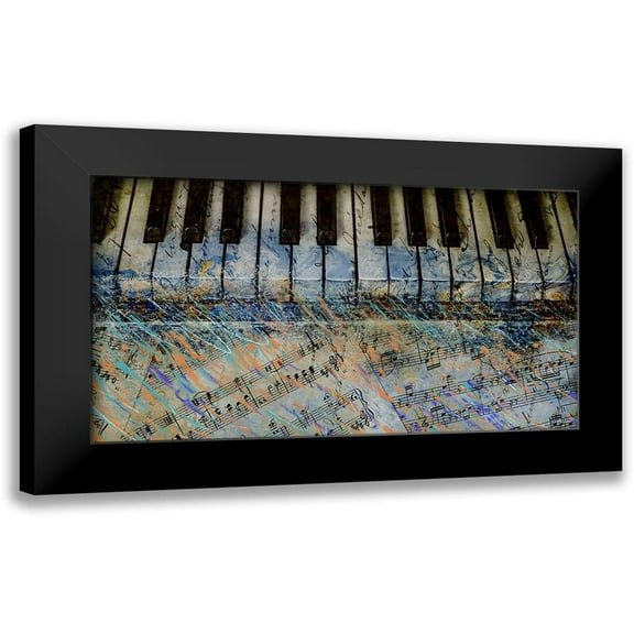 Meneely, Dan 14x10 Black Modern Framed Museum Art Print Titled - Piano Keys