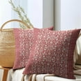 thumbnail image 6 of Pink Antique Pillow Covers 20x20 Inch Vintage Floral Block Print Decorative Throw Pillows Set of 2 Retro Turkish Pillowcases for Couch Indoor Outdoor Home Decor, 6 of 6