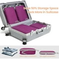 thumbnail image 3 of Compression Packing Cubes for Travel Women - Travel Bags Luggage Organizers Travel Essentials Compression Cubes for Travel Carry on Suitcases, Purple, 3 of 18