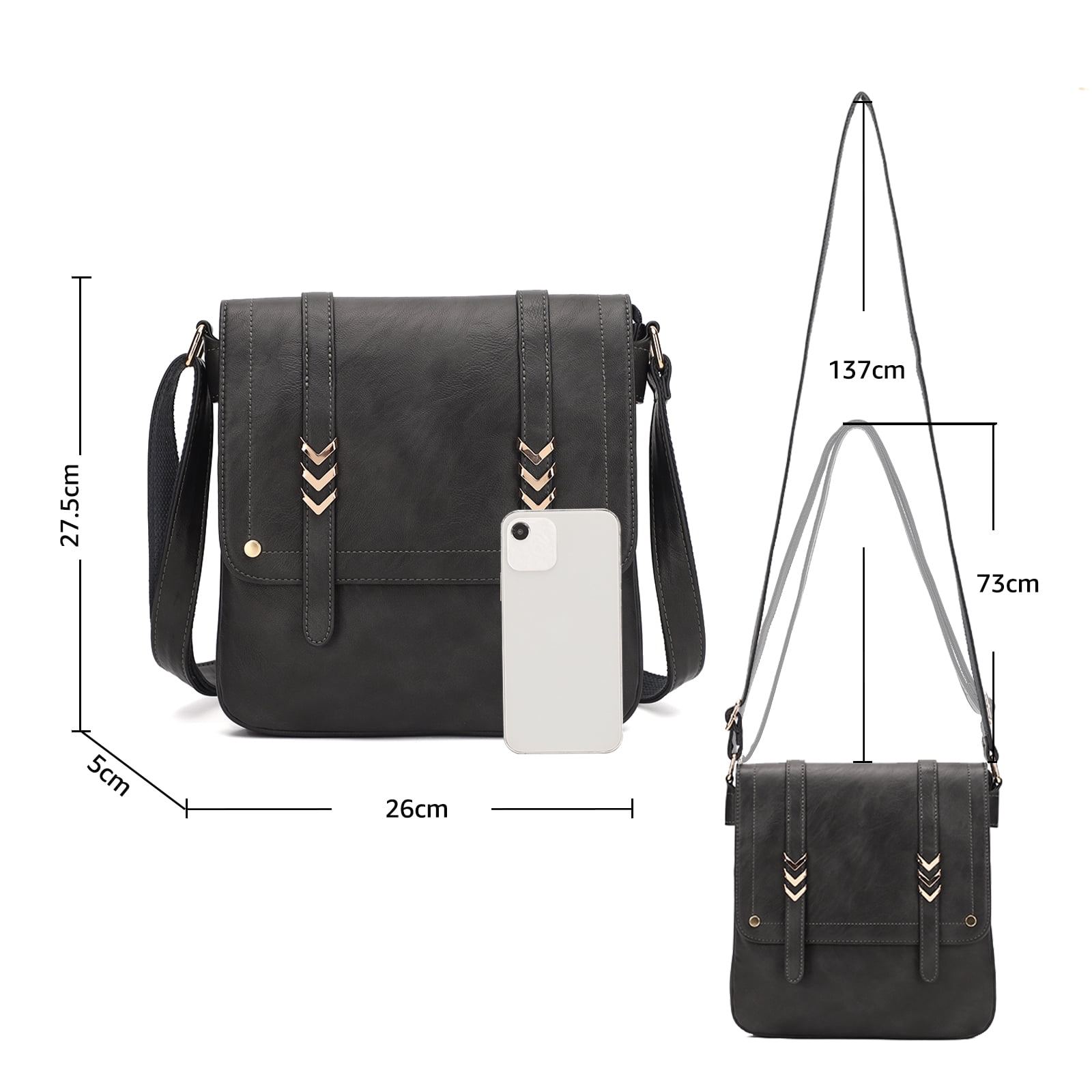 KL928 Crossbody Bags for Women Soft FAUX Leather Wallet Purses Adjustable Strap Medium Shoulder Handbags
