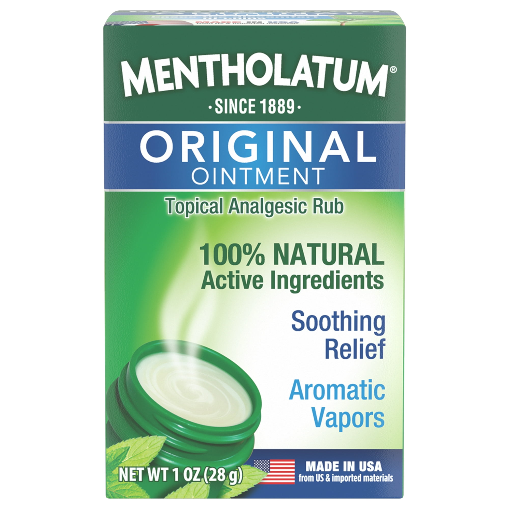 Mentholatum Original Chest Rub Ointment, Jar, 1oz