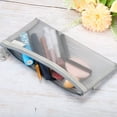 thumbnail image 5 of Uxcell Mesh Cosmetic Bags, A6 Pencil Case Nylon Makeup Zipper Mesh Bag, Gray 5 Pack, 5 of 5