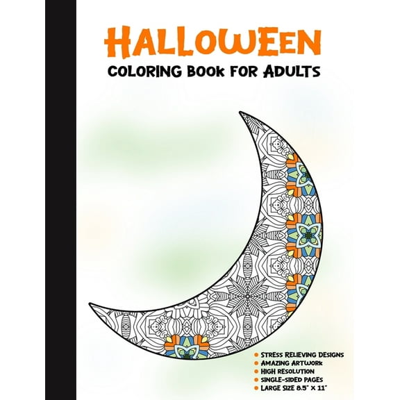 Spooky House: Halloween Coloring Book for Adults : 50 Halloween Illustrations Printed On One Side, Safe For Markers - Fun Craft Activity Gift - Stress Relieving Designs (Series #49) (Paperback)