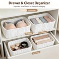thumbnail image 4 of AWAYTR Hand Woven Storage Baskets 4 Pack, Multi Size Rectangular Organizer Bins for Bathroom Bedroom Home Organization, 4 of 8