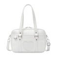 thumbnail image 1 of Sonducket Japanese Student JK Uniform Bag PU Shoulder School Bag Leather  Bolsas de mensajero y de hombro Blanco Grande, 1 of 1