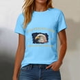 thumbnail image 6 of CAICJ98 Women's Shirt 250Th America Anniversary Casual Printed Crew Neck T-Shirt Faith Freedom 250 Years Womens Shirt (Sky Blue,XXL), 6 of 8