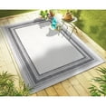thumbnail image 3 of LR Home Kiara 7'6" x 9'5" Ivory/Black/Gray Bordered Fade & Stain Resistant Indoor/Outdoor Area Rug, 3 of 10