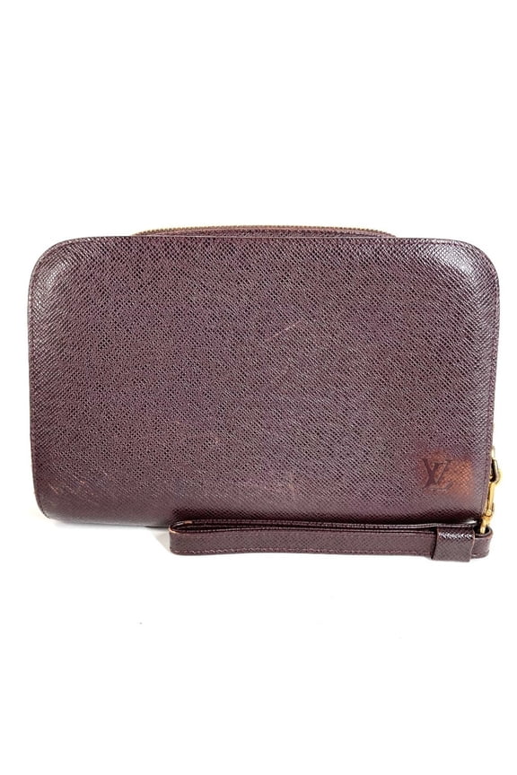 Pre-Owned LOUIS VUITTON M30186 Taiga Baikal Clutch Bag with Strap, Second Bag, Leather,...