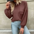 thumbnail image 5 of BLVB Womens Long Sleeve Tops Dressy Casual Spring Fall Crewneck Knit Blouses Back Cutout Shirts Pullover Fashion Red, 5 of 6