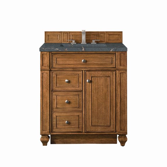 James Martin Vanities 157-V30-3Pbl Bristol 30" Single Basin Walnut Wood Vanity Set - Brown