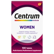 Centrum Multivitamins for Women and Multimineral Supplement Tablets, 100 Ct