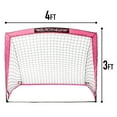 thumbnail image 3 of Franklin Sports Blackhawk Soccer Goal - Pop up - Mini Foldable Net - Adult + Kids - 4' x 3' - Pink, 3 of 9