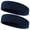 Navy, variant on AWASD 2PC Classic Moisture Wicking Sports Headband for Women Men Comfortable Cotton Cloth Sweatband for Women Adjustable Workout Running Yoga Headbands(Color Black One Size)