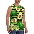thumbnail image 2 of Balery Avocado Green Striped Camisetas sin mangas para hombre, absorbe la humedad y protege contra el mal olor.-Small, 2 of 7