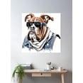 thumbnail image 2 of Dog Dressed In Elvis Style - Unique Accessory For Rockstar Dogs! Poster Wall Art, Modern Wall Decor, 24x24 UNFRAMED, 2 of 3