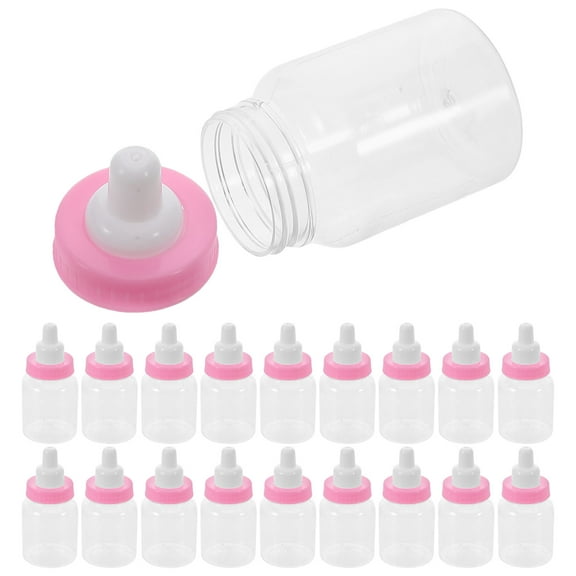 DRAFIDEEP 24Pcs Pink Plastic Feeding Party Favor for Baby Shower and Guests
