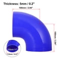 thumbnail image 3 of Manguera de silicona para Intercooler Universal Unique Bargains 102mm 4' Codo 90 Grados Azul, 3 of 6