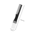 thumbnail image 4 of HEANUJJ 5Pcs 2 in 1 Hairdressing Comb Metal Hair Pick Black Durable and Professional, 4 of 8