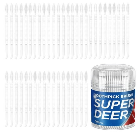 300 Count Interdental Gaptoothpick Stick, Teeth Cleaning Dental Floss Picks