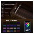 thumbnail image 5 of LED Liquor Bottle Display Shelf - 24 Inch Bar Shelf with App Control - Walnut 3-Step Freestanding Illuminated Bottle Holder for Home Bar & Party, 5 of 6